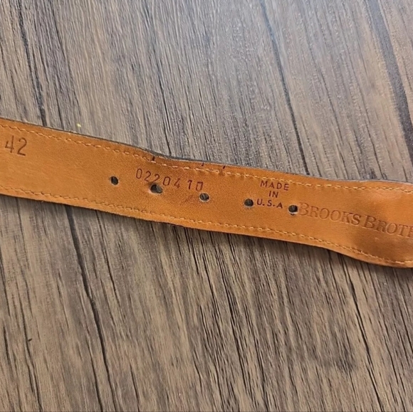 Brooks Brothers Stretch Braided Leather Belt Size 42 Hand Made in USA - Picture 8 of 9